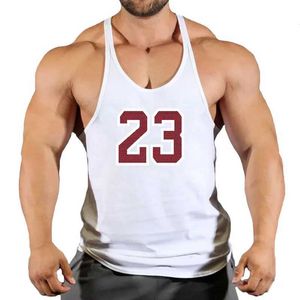 Herrtankstoppar Nytt varumärke 23 Gym TANK TOP MEN KLÄDER MENS BODYBUILDING TANK TOPS SOMMER KLÄDER FÖR MANLE SLELESS VEST Skjortor T240506