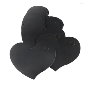 Dekoracja imprezy 50pcs czarny 4.5 4 cm Heart Food Etykieta Wedding Gift Cake Decorating Tag DIY