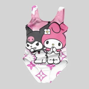 Clothing Sets Miniso Cute Children's One-Piece Swimsuit 3d Print Girl Women's Soft Breathable Kids Summer Seaside