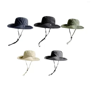 Berets Eimer Hut mit Fäden Sonnenschutz Casule Langable Simple Protective für Camping -Wanderpendelstraßen Gartenarbeit