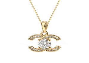 Sprzedawanie naszyjnika CZ 925 Sterling Sier Gold PlATED CYRKON LITTANT W TUMENT DLA KOBIET1006999