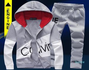 M 5xl kostym män hoodie mens tracksuit set smala fit kostymer för män Chandal Hombre Marca Survetement Homme Marque3212299