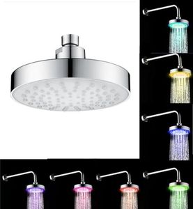 Runde 6 Zoll Edelstahl Badezimmer RGB LED Lampe Duschkopftemperatursensor Niederschlag Duschkopf mit Farbe Cha1894398