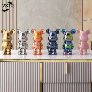 Decorative Objects Figurines Nordic Bearbrick Bear Living Room Cartoon Garden Accessories Home Decor Arts and Crafts Supplies Desk Figurines Gifts