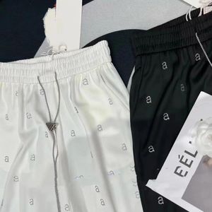 Women's Pants 2024 Acetic Acid Diamond A Letter High Waist Casual Elastic Covering Meat Wide Leg