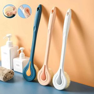 Bath Tools Accessories 1 long handled bathroom brush soft hair back ball body mud washer shower massage Q240430