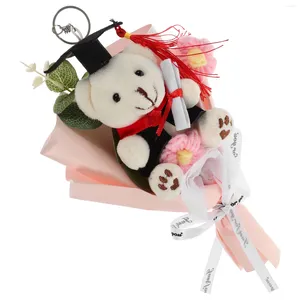 Fiori decorativi Graduazione Bouquet Bear Decora Banquet Plastic Laureates Accessori Ornamenti natalizi