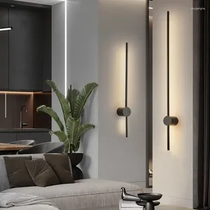 Vägglampa modern minimalistisk LED -ljusarmatur inomhus hem dekoration sovrum vardagsrum belysning soffa bakgrund