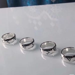 Designer smycken ring klassisk vanlig ring för män silverförlovningsring