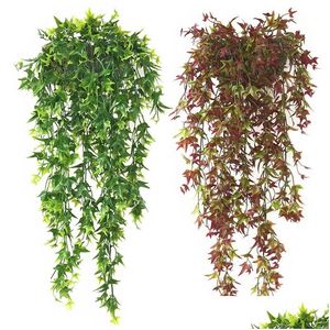  Dekorative Blumen Kränze künstliche Weinreben Ivy Blattpflanzen Rebe hängen falsche Laubblätter für grünes Hochzeitswanddekorationen d Dhqji