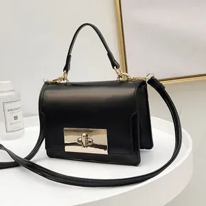 Omuz çantaları Hfos 2024 Kadın Moda Flep Pu Deri Bayanlar Küçük Çantalar Messenger Sıradan Crossbody Shopper Bag