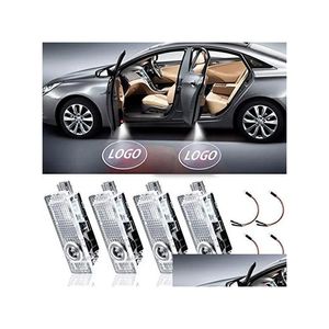 Luzes decorativas 4pcs/lote por porta de carro LED Light projetor cortesia a laser de boas -vindas Logotipo Acessórios para entrega de gotas Mobiles moto dh76k