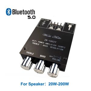 Amplificador 2*100W TPA3116 Bluetooth 5.0 Subwoofer Audio Digital Power amplificador Tone