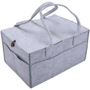 Blocks Baby Diaper Caddy Organiser Removable Lid Storage Bag Kid Toys Portable Bag Box for Car Travel Foldable Felt