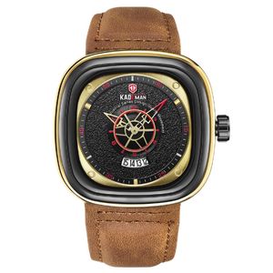 Kademan Brand Trendy Fashon Cool 45mm Stora Dial Mens Watches Quartz Watch Kalendern exakt resetid Gentlemens armbandsur 9030 2710