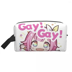 Stume di stoccaggio Fashion Gay Otori Emu Anime Cartoon da viaggio da viaggio da viaggio da bagno Women Cosmetic Makeup Organizer Beauty Dopp Dopp Kit