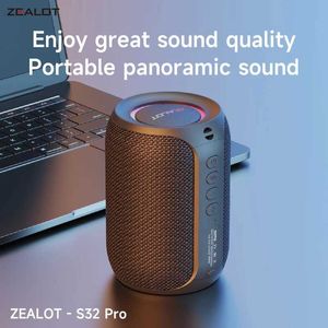 Altoparlanti portatili Zealot S32 Pro Bluetooth Bluetooth Wireless Subwoofer portatile Portableoofer impermeabile IPX 6 Altoparlanti wireless Dual Accumining 3000Mah B J240505