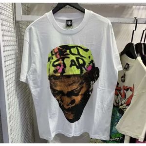 Hell Star Rappe Mens and Womens T-shirt Rapper Singer Wash Heavy Craft Par Samma ärm Top Street Retro Hell Designer S-XL Cortezs Shirt Street Shirt 676