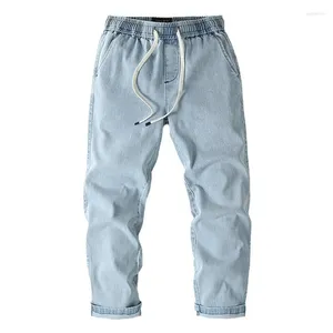 Mäns jeans 2024 Retro trendiga varumärke Pants Pure Cotton Casual American Straight Leg