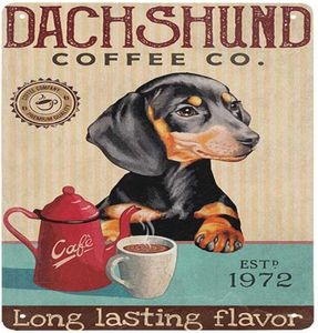 Dachshund Dog Dog Company Metallschilder Outdoor Retro Metall Blech Zeichen Vintage Schild für Kaffee Wanddekoration 8x12 Zoll 84090911