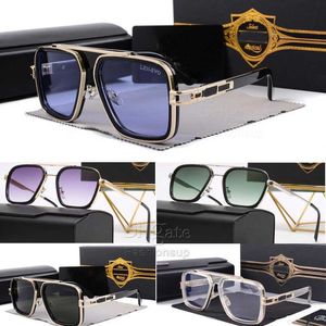 2024 Vintage Square Womens Men com óculos de sol Tons de moda Tons de moldura dourada ao estilo de sol dos óculos de sol mensagens UV400 LXN-EVO Dita SunglassWi6E