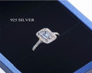 Handmade Emerald Cut 2ct Laboratório Ring de diamante 925 Sterling Silver Noivage Rings Banda de casamento para mulheres Jóias de festa fina de noiva 219158691