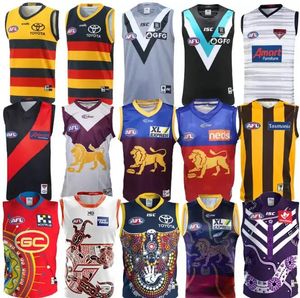 24 AFL Rugby Trikots Westküste Eagles Geelong Cats Essendon Bombers Melbourne Blues Adelaide Crows St. Kilda Saints 23/24GWS -Shirt Giants Guernsey Power Olive