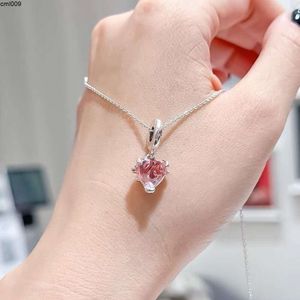 Pandoras Necklace Silver Girl Pink Sweet High Level Collar Chain Valentines Day Pandoras Box Charms Necklace Jewlery Designer for Women