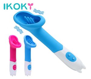 Ikoky Clitoris Stimulation Vibrator Nipple Sucker Oral Slick Tongue Sex Toys For Women Silicone 12 Speed ​​Adult Products Sex Shop S9109967