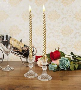 Crystal Glass Candle Holder Dekoracja Dekoracja ślubna Candelabrum Candlestick Sets Dekoracja Candle Stick5438035