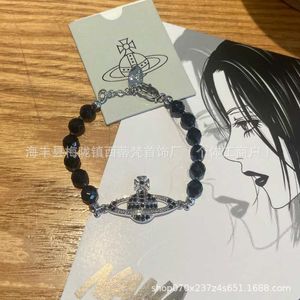 Дизайнерская высокая версия бренд Braclet Black Agate для женской легкой роскошной роскошный маленький популярный одно бриллиантовый однослой