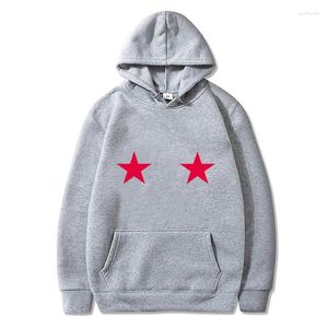 Hoodies masculinos Red Star Graphic Capuz Retro Harajuku Sweatshirt para mulheres/homens Pullover solto unissex Casual Homewear Inverno