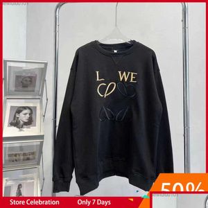 Womens Hoodies Sweatshirts Version Sweatshirt Sweater Autumn Winter Embroidery Round Neck Long Sleeve Lowe Reverse Wearing Mens Oversi Dh8Nd