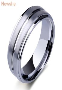 NEWSHE Tungsten Carbide Pierścienie dla mężczyzn Ring Ring 8 mm męskie Męskie Wedding Profela Charm Bejdia Rozmiar 813 TRX061 2103101083403