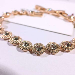 Schwester Neckless für Frau Swarovskis Schmuck passen passende Roségold Full Diamond Twist Buckle Armband Weibchen Element Kristallarmband weiblich