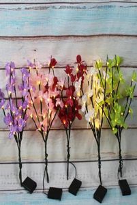 20Quot Cherry Blossom Spray floreale con 30 Luci a LED a LED illuminate a batteria Fiori a LED decorazione della corda per matrimoni 352679497