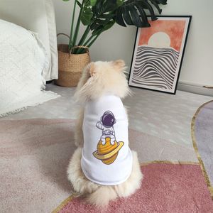 Pet Summer New Trendy Brand Astronaut Colet Cat/Dog Small Teddy Chihuahua Roupas respiráveis Top