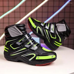 Cycling Shoes Men Motorcycle Boots Motocross Motorbike Non-Slip Sport Winter Microfiber Leather Boot Racing Ankle Riding