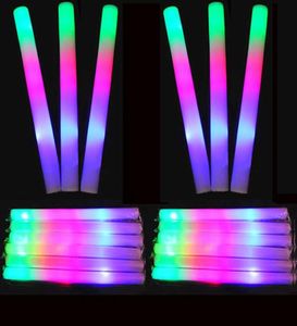 Light up Foam Sticks Glowing Wand Baton Flashing LED Stobe Stick for Party Concert Event Birthday Wedding Give Aways favors6487894