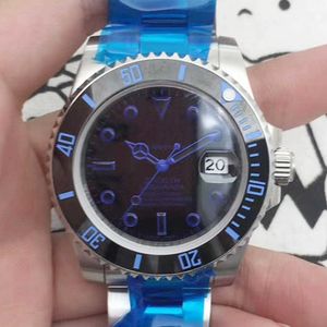 Designer Watch reloj watches AAA Mechanical Watch Laojia Black Face Blue Ding Water Ghost Fully Automatic Mechanical Watch Mens Watch qs06