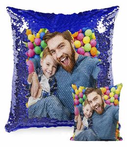 11 Färger DIY Sublimation Blank 4040 Sequin Couch Pillow Covers Creativity Fashion Pillow Case Decoration Gift PillowsLip2961088