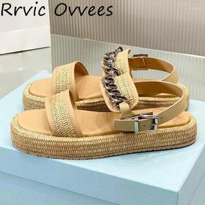 Casual Shoes 2024 Summer Open Toe Thick Sole Sandals For Women's Fiber Hollow Out Solid Color Versatile Sandalias Daily Commuter