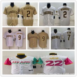 Camisas de beisebol Padres Presbyterian Jersey No.2 Bogaerts 7# Kim 9# Bordado