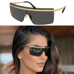 Óculos de designer feminino com encaixe de grandes dimensões de alta definição de poliamida lentes sem moldura para férias na praia de lazer ao ar livre SM 50 Posses de sol de alta qualidade neutra