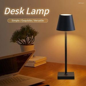 Bordslampor laddningsbara LED -lampor USB trådlös laddningsdisk Touch Bedside Night Light For Bedroom Study Office Bar Cafe Clubs