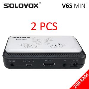 Receptores Solovox V6S Mini HD DVB S2 Receptor de TV de Satélite 2P Suporte M3u Xtream STALKMAC Decodificador RJ45 USB WIFI Powervu H.265 CAMD STB