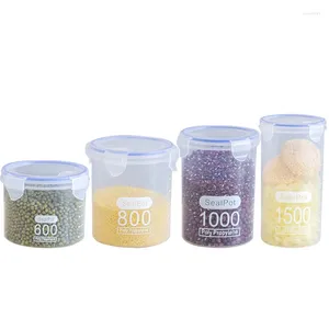 Storage Bottles 1Pc Sealed Whole Grains Kitchen Food Grade Transparent Plastic Box Container Seal Pot