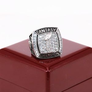 Fabrik Großhandelspreis 2018 Fantasy Football Champion Ring USA Größe 7 bis 15 mit Holzschachtel Drop Versand 296J