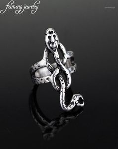 Nagini Slytherin Ring Horcrux Voldemort Death Eater Rings Vintage Silvery Dark Mark Ring For Women And Men1245t3082965