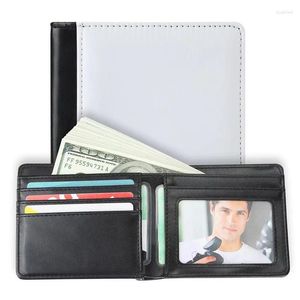 Wallets High Quality Wholesale Thermal Sublimation Print Blank Double Side PU Leather Men Women Wallet Zipper Handbag